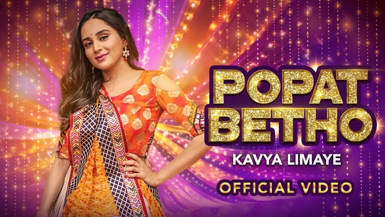 Kavya Limaye in a saffron chaniya choli for the garba song ‘Popat Betho’